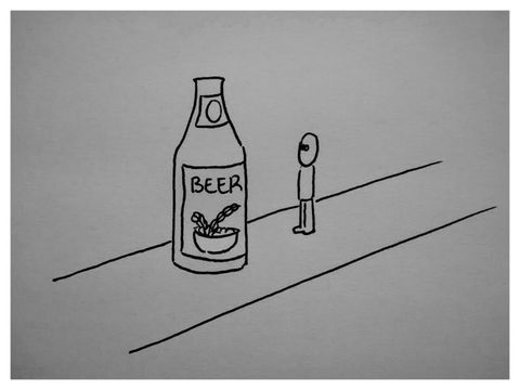 A beer on the road